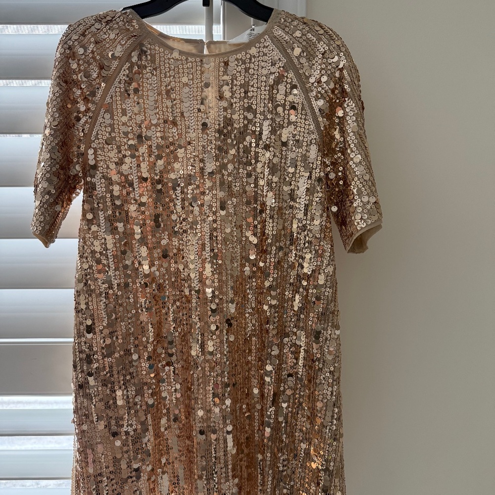 Girls Gold sequin dress